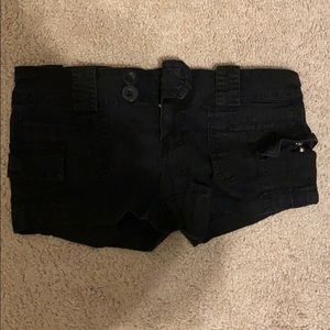 Black Jean shorts